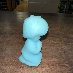 Fenton Blue Satin Praying Girl